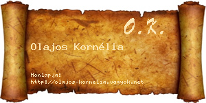 Olajos Kornélia névjegykártya